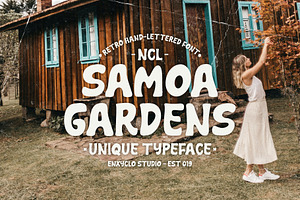 NCL SAMOA GARDENS - Retro Font