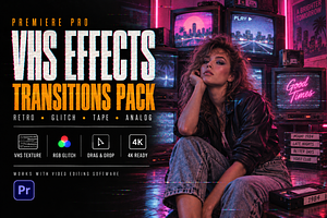 Glitch Transitions for Premiere Pro, a Plug-in Add-On by AAA Presets
