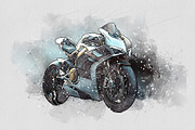 Car Watercolor Art Photo Effect, an Action Add-On by MRI STUDIO (Thumbnail 9 of 15)