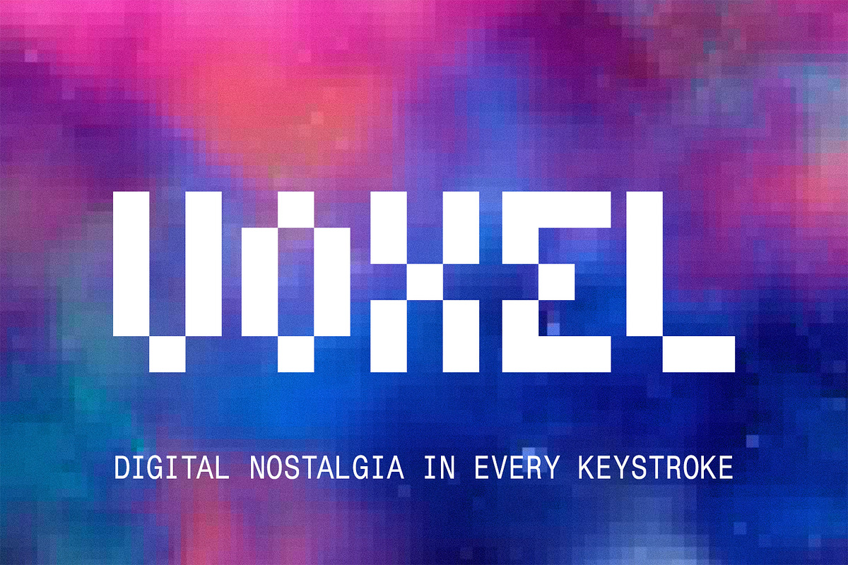 Voxel - Classic Arcade Gaming Font, a Blackletter Font by OWPictures (Photo 1 of 10)
