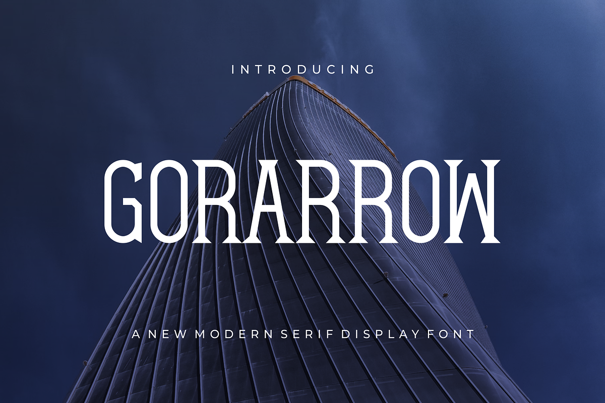 Gorarrow - Font, a Serif Font by artchiles_design (Photo 1 of 5)