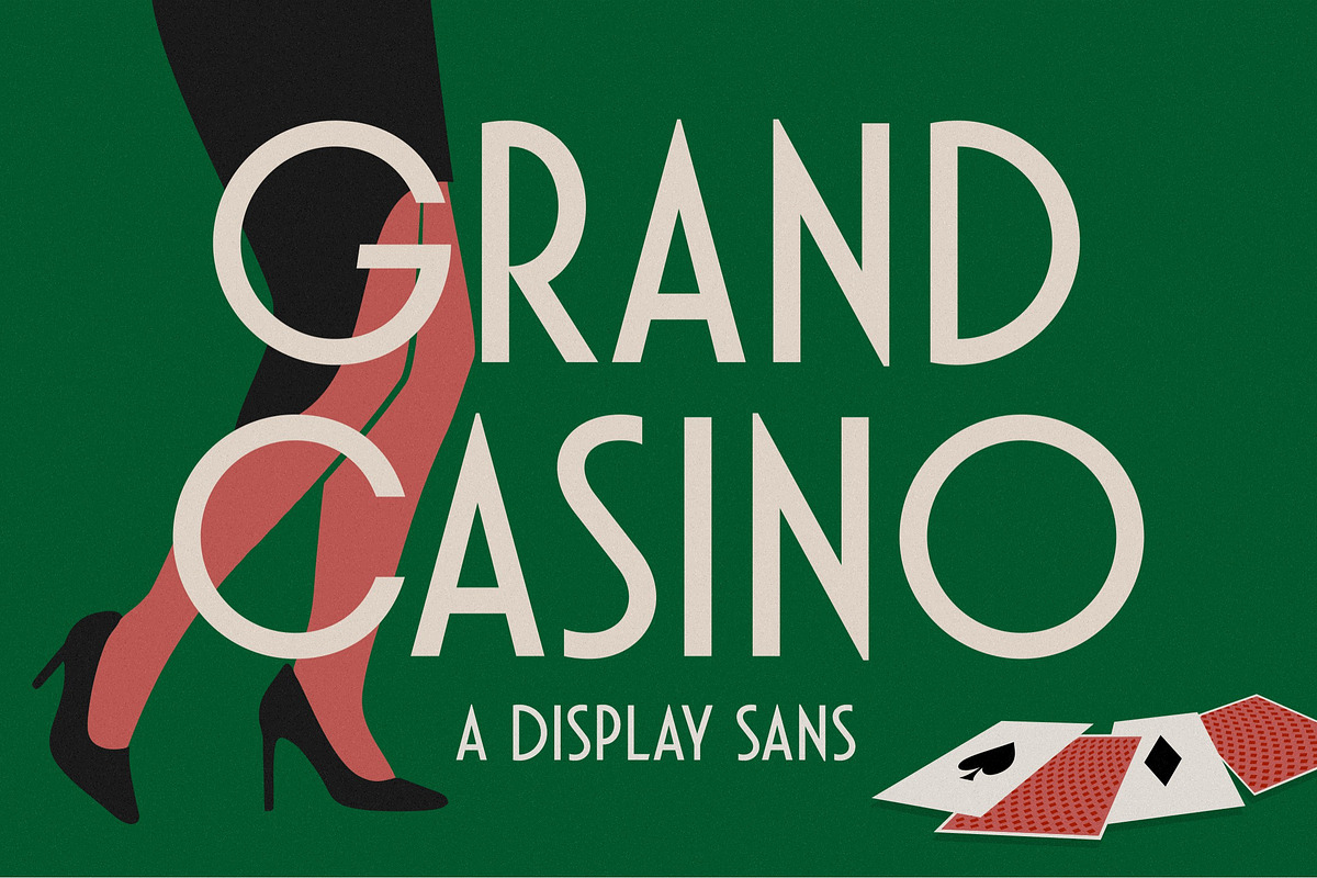 Grand Casino Display Sans, a Sans Serif Font by Letteralle Studios (Photo 1 of 14)