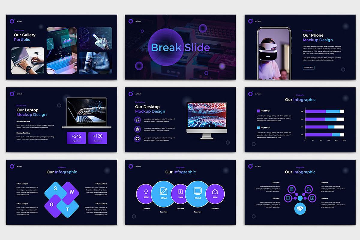 Ai Fitech Pesentation Template, a Presentation Template by TypeMakers (Photo 4 of 5)