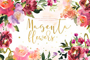Watercolor flowers. Floral elements, a Decorative Illustration by Julycolor (Thumbnail 1 of 9)