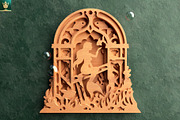 Mermaid 3D Layered Laser Cut File, a Decorative Illustration by pixaroma (Thumbnail 3 of 8)