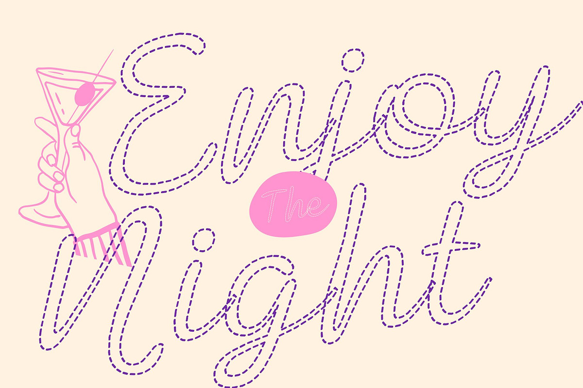 CS Mercy Dashed, a Script Font by Craft Supply Co. (Photo 2 of 8)