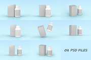 Supplement bottle and box set mockup, a Packaging Mockup by Adstart (Thumbnail 4 of 4)