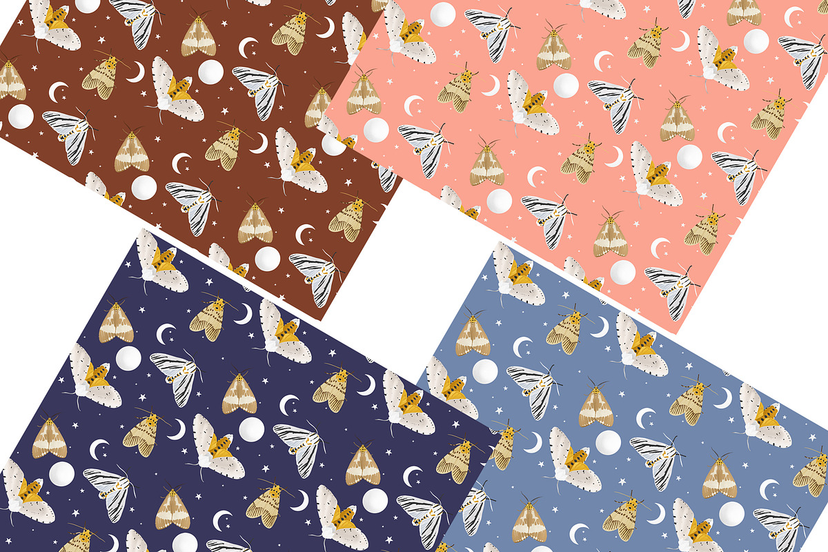 Moth Clip Art Set, an Illustration by Nagore Rodriguez Design (Photo 2 of 2)