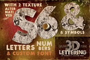 Stone - 3D Lettering + Font, a Font by MIIM (Thumbnail 3 of 5)