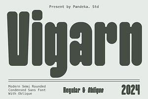 Vigarn - Modern Condensed Font, a Sans Serif Font by Pandeka Studio