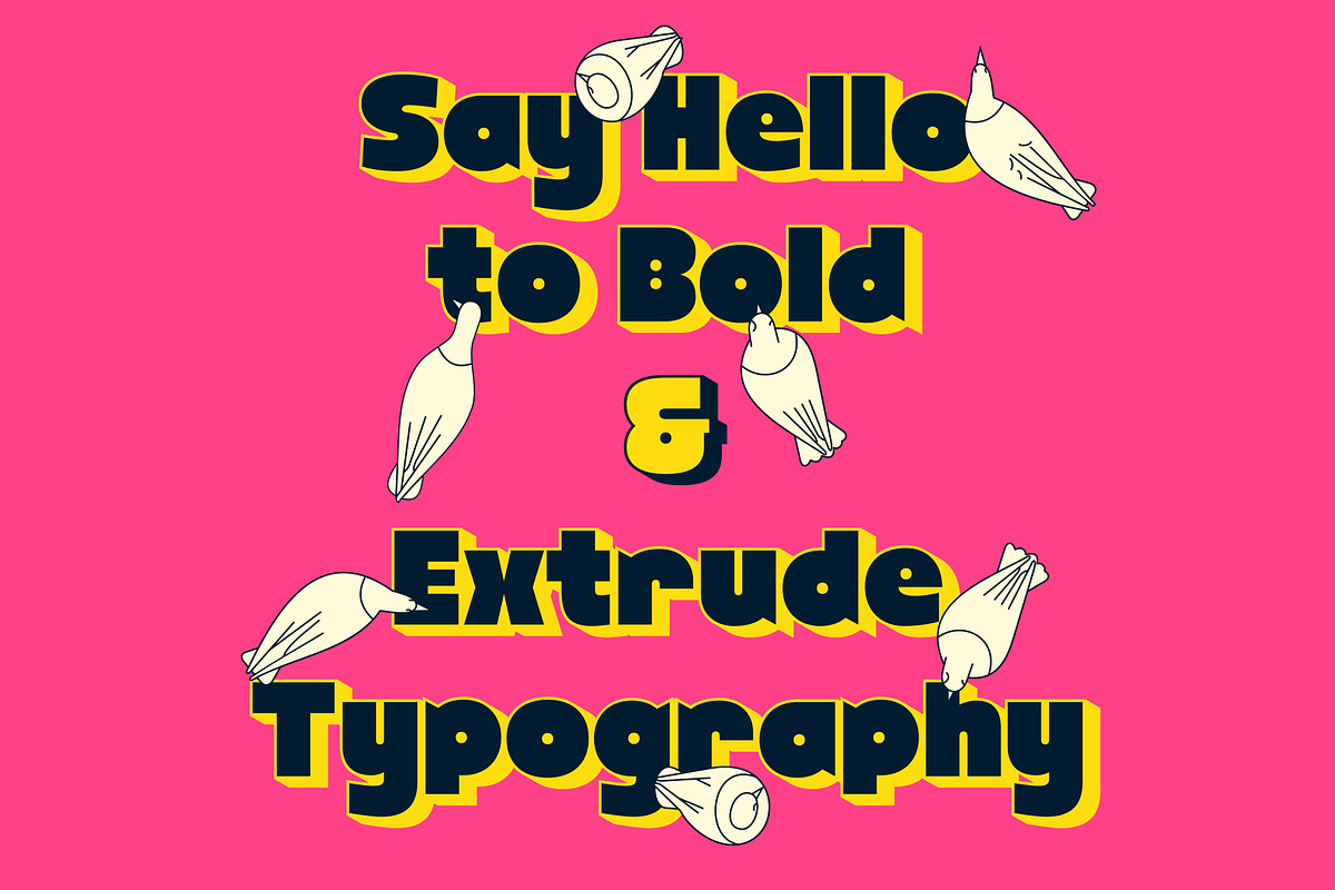 Heilo - Playful Vintage Extrude, a Sans Serif Font by Fateh.Lab (Photo 2 of 17)