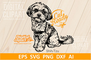 Vector Shih Tzu Dog SVG, a Graphic by Digital-Clipart