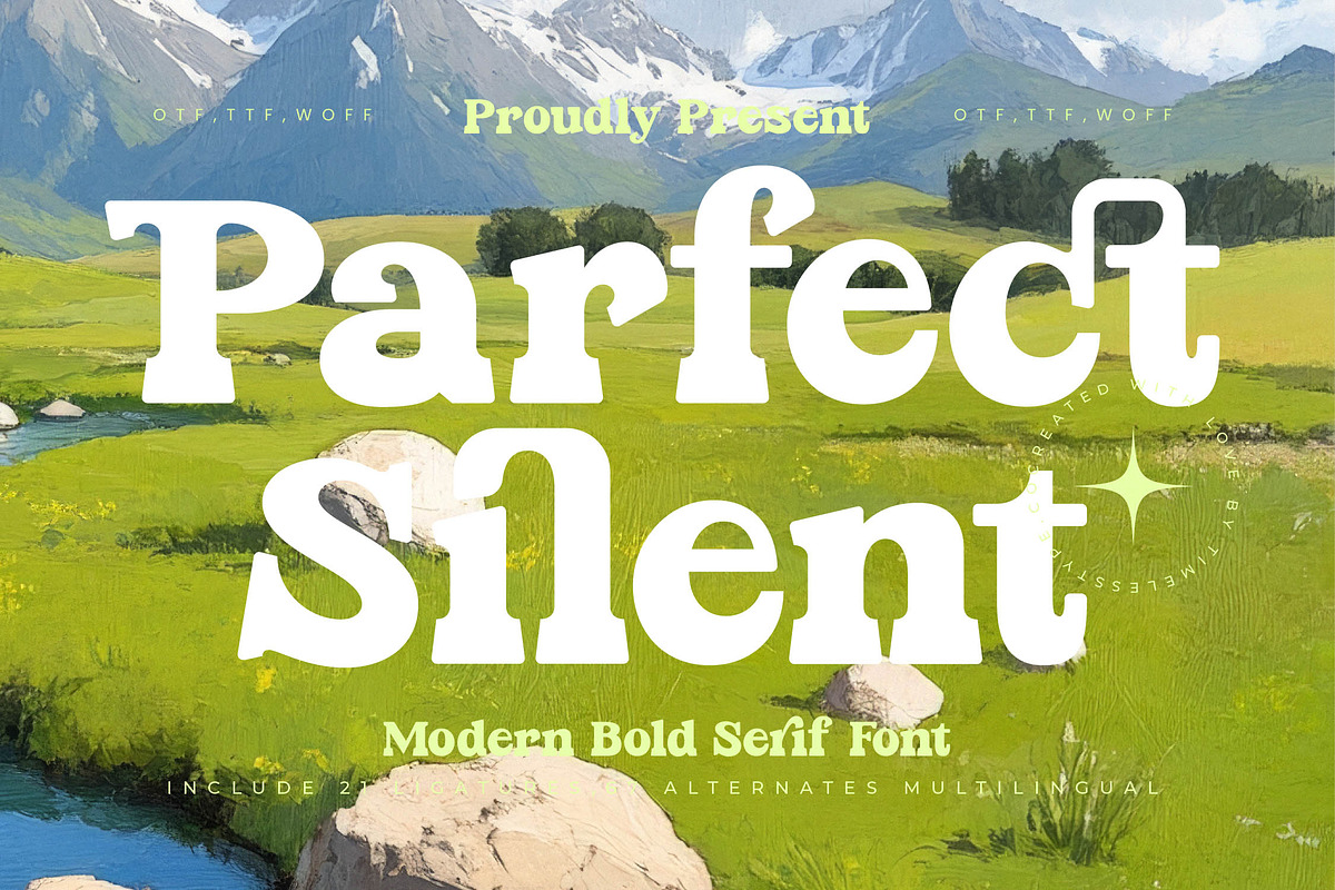 Parfect Silent Modern Bold Serif, a Serif Font by timelesstype.co (Photo 1 of 20)