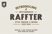 RAFFTER Sans Serif, a Sans Serif Font by West Weird (Thumbnail 1 of 7)