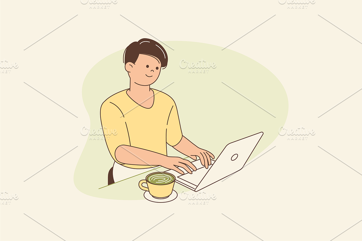 People with Matcha Illustration, an Object Graphic by Jump Studio (Photo 9 of 12)