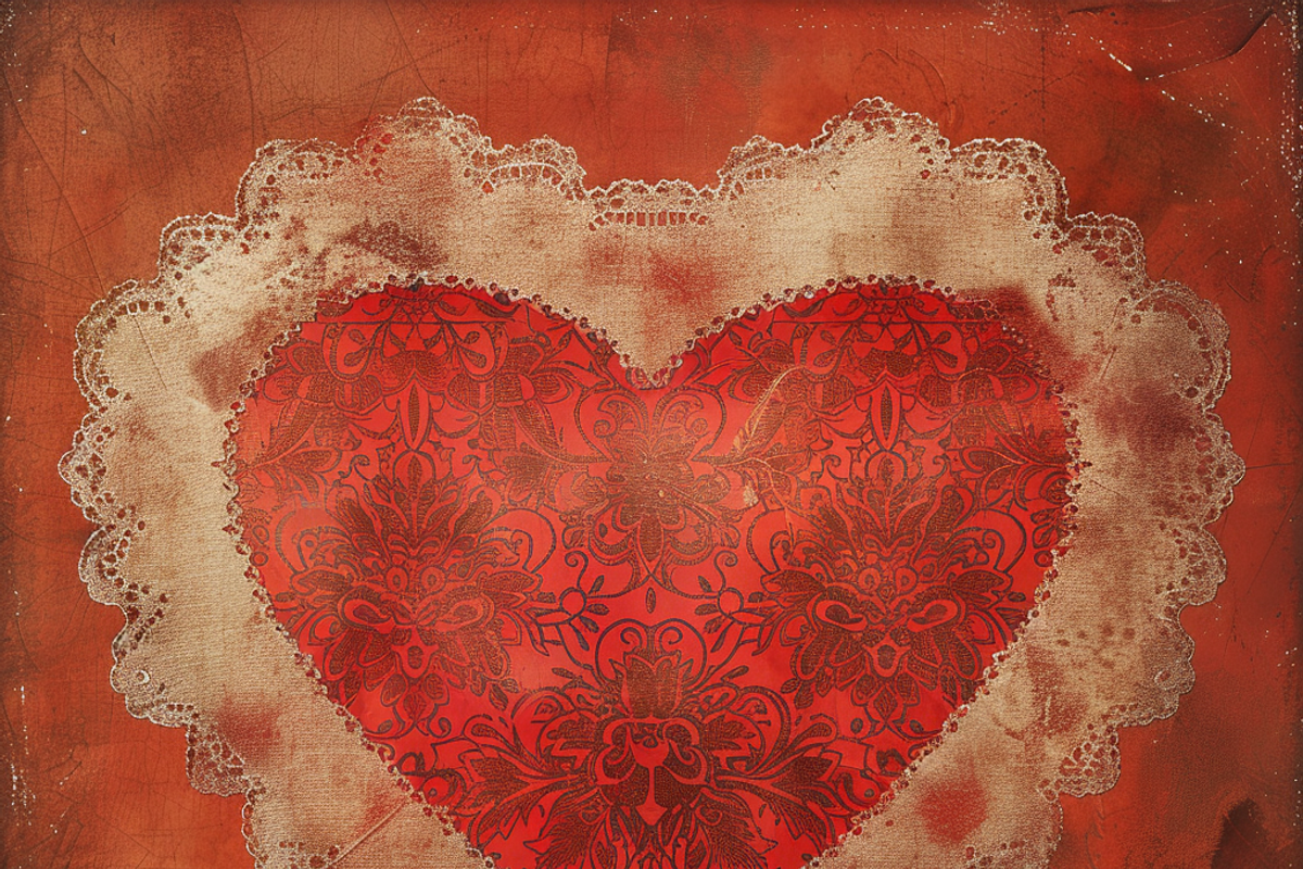 Antique Heart Lace, a Pattern Graphic by Printable Treasure (Photo 4 of 4)