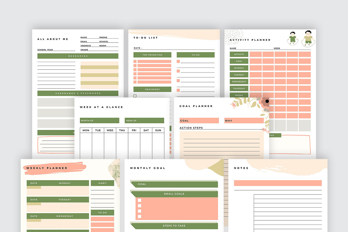 Canva Ultimate Planner Bundle Vol.25, a Stationery Template by Amit Debnath