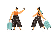 Girl travel. Hotel search & check-in, a Person Illustration by Good Studio (Thumbnail 4 of 4)