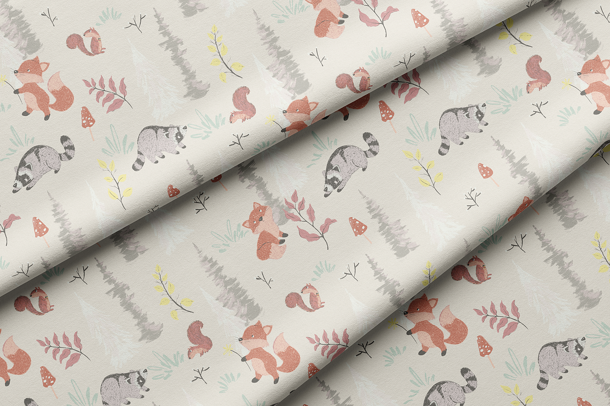 Woodland Cute Animals Pattern, a Pattern Graphic by Lady Bruniere Design (Photo 10 of 15)
