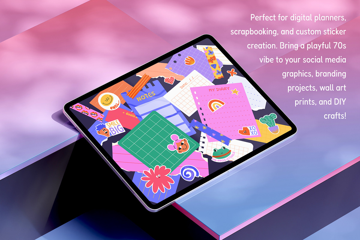 250+ Funky Digital Planner Kit, a Decorative Illustration by IuliiaSavko (Photo 16 of 22)
