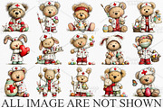 Whimsical Easter Nurse Teddy Clipart, an Illustration by Canvas Craft (Thumbnail 3 of 7)