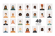 40 people avatars, a Person Illustration by Stafeeva (Thumbnail 1 of 3)