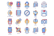 Communication & Media Round Icons, an Outline Icon by Flat Icons (Thumbnail 2 of 6)