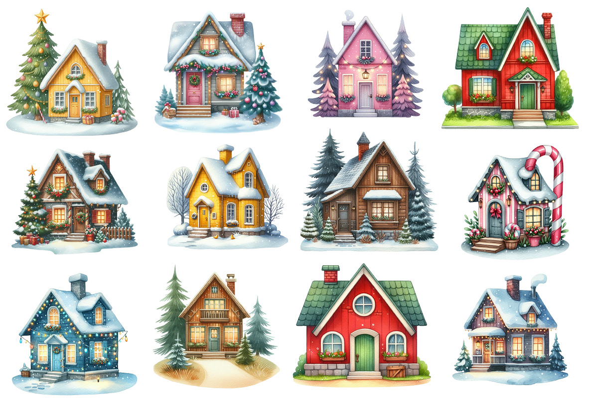 Christmas Home Clipart Bundle, an Illustration by Designworld (Photo 3 of 6)