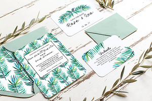 watercolor wedding invitation