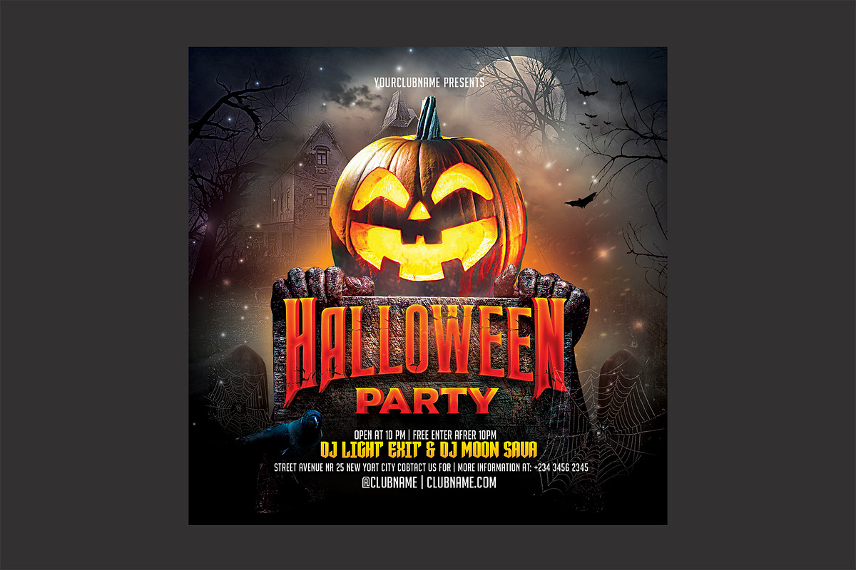 Halloween Flyer, a Flyer Template by DSGraphicDesign (Photo 1 of 3)