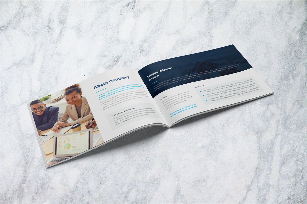 Company Profile Landscape Brochure, a Brochure Template by BumbleGraph Studio (Photo 3 of 12)