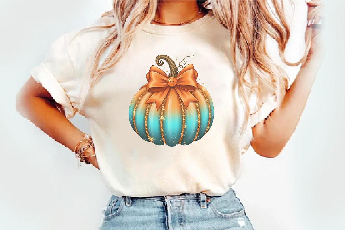 Coquette Pumpkin Fall Sublimation, an Illustration by Watercolor design (Photo 3 of 3)