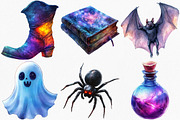 Watercolor Halloween Evening Clipart, an Illustration by Canvas Craft (Thumbnail 3 of 8)