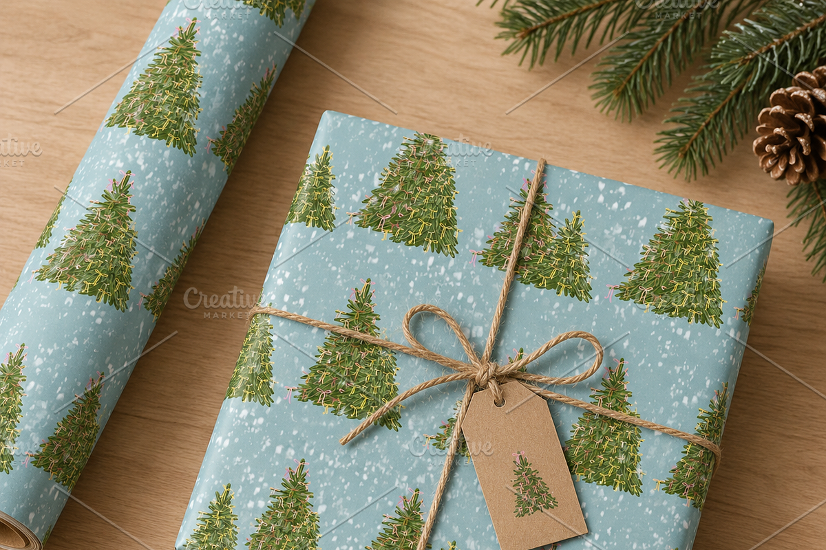 Hand drawn Christmas Houses Patterns, a Decorative Illustration by Oleksandra Illustrates (Photo 7 of 9)