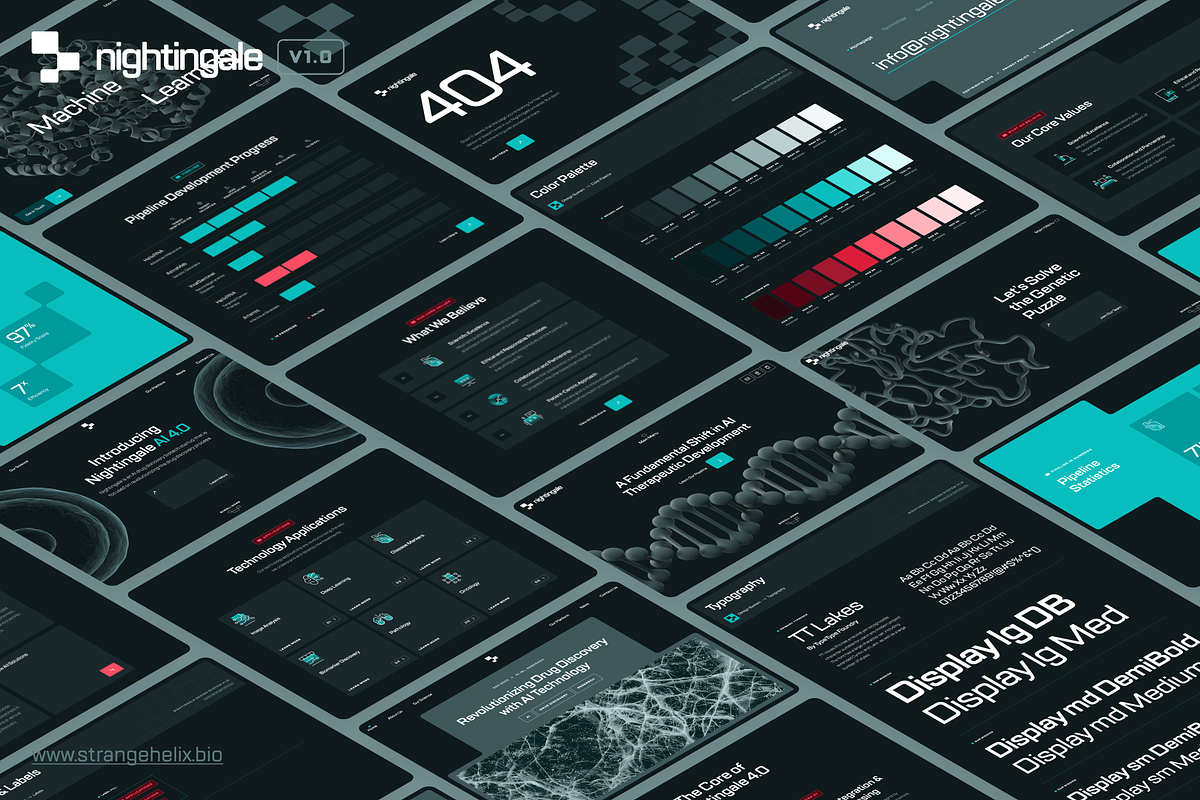SH nightingale: Biotech AI Website, a Landing Page Template by strangehelix.bio (Photo 3 of 12)