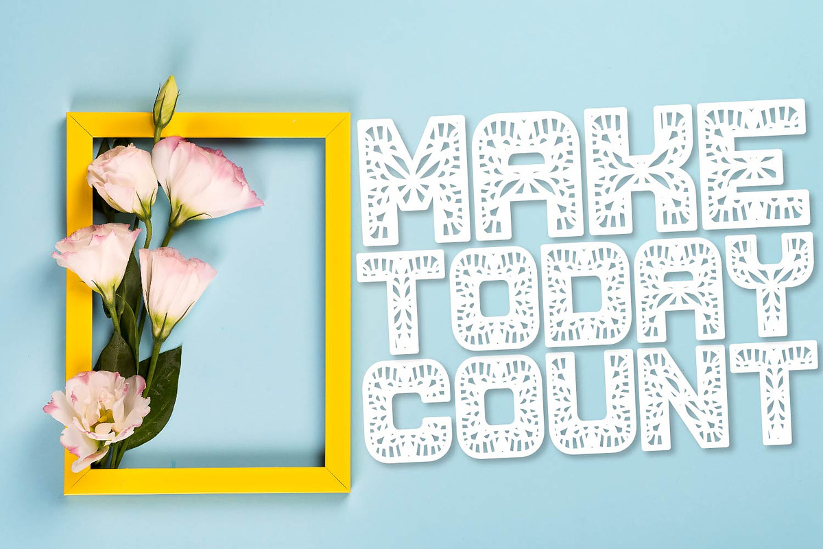 Mandala Font - Patterned preview 3