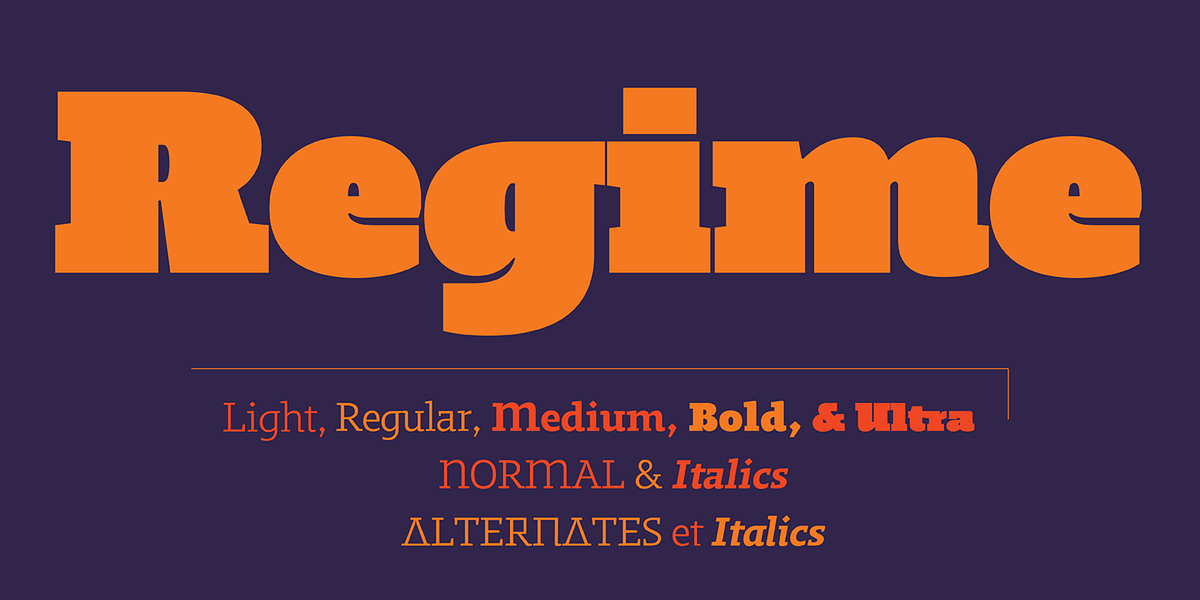 Regime, a Slab Serif Font by Barnbrook Fonts (Photo 1 of 7)