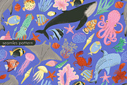FUNKY OCEAN: clipart, pattern, an Animal Illustration by Elliko shop (Thumbnail 7 of 8)