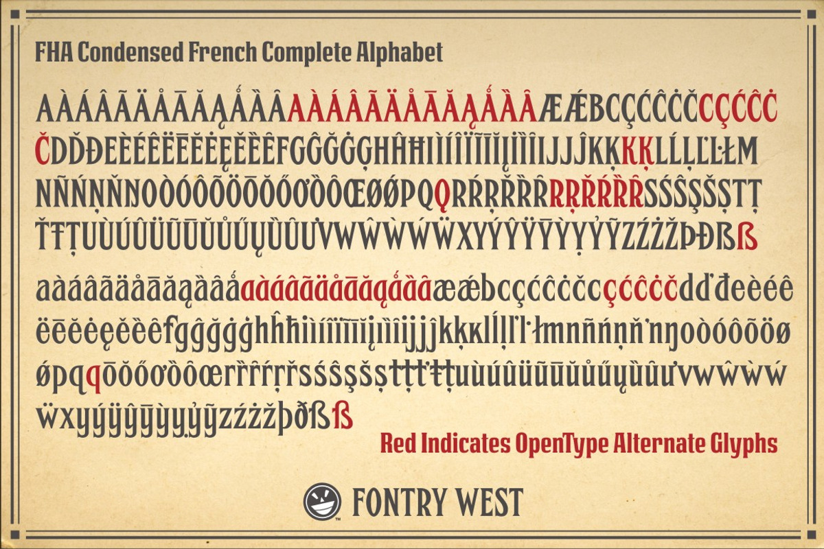 FHA Condensed French: A Vintage Font preview 6