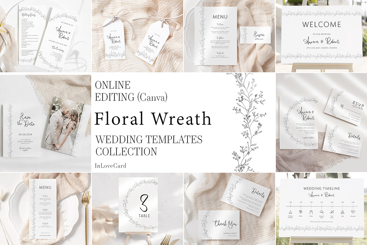 Wedding Invitation Template Canva, an Invitation Template by PawGraphic (Photo 1 of 10)