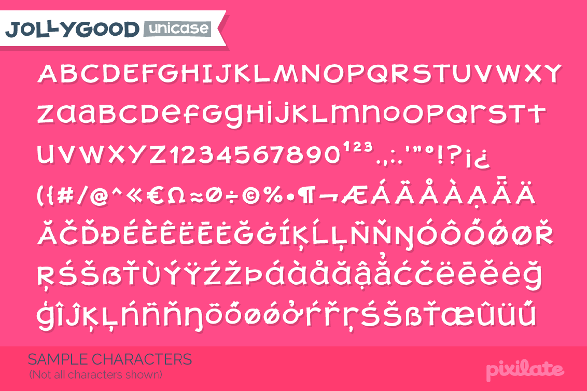 JollyGood Unicase Complete, a Font by Letradora (Photo 6 of 6)