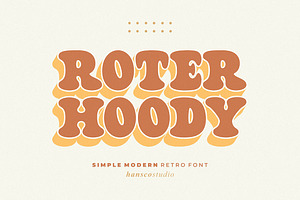 Roter Hoody - Retro Font Style