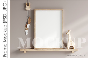 Nursery Frame Mockup PSD JPG