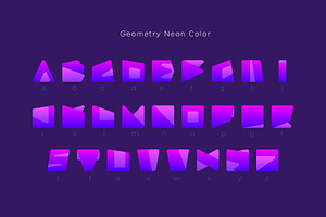 Geometry Neon Color Font