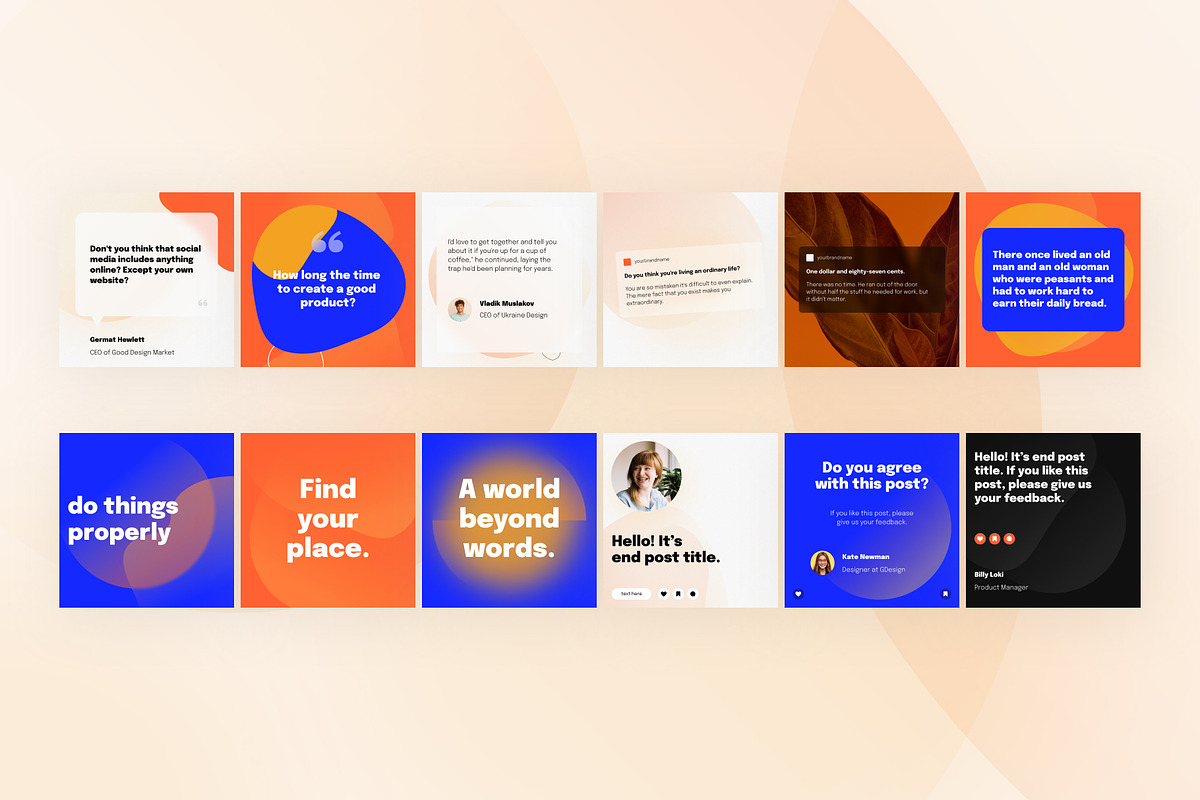 168 Creative Instagram Templates, a Social Media Template by Vladislav Muslakov (Photo 13 of 20)