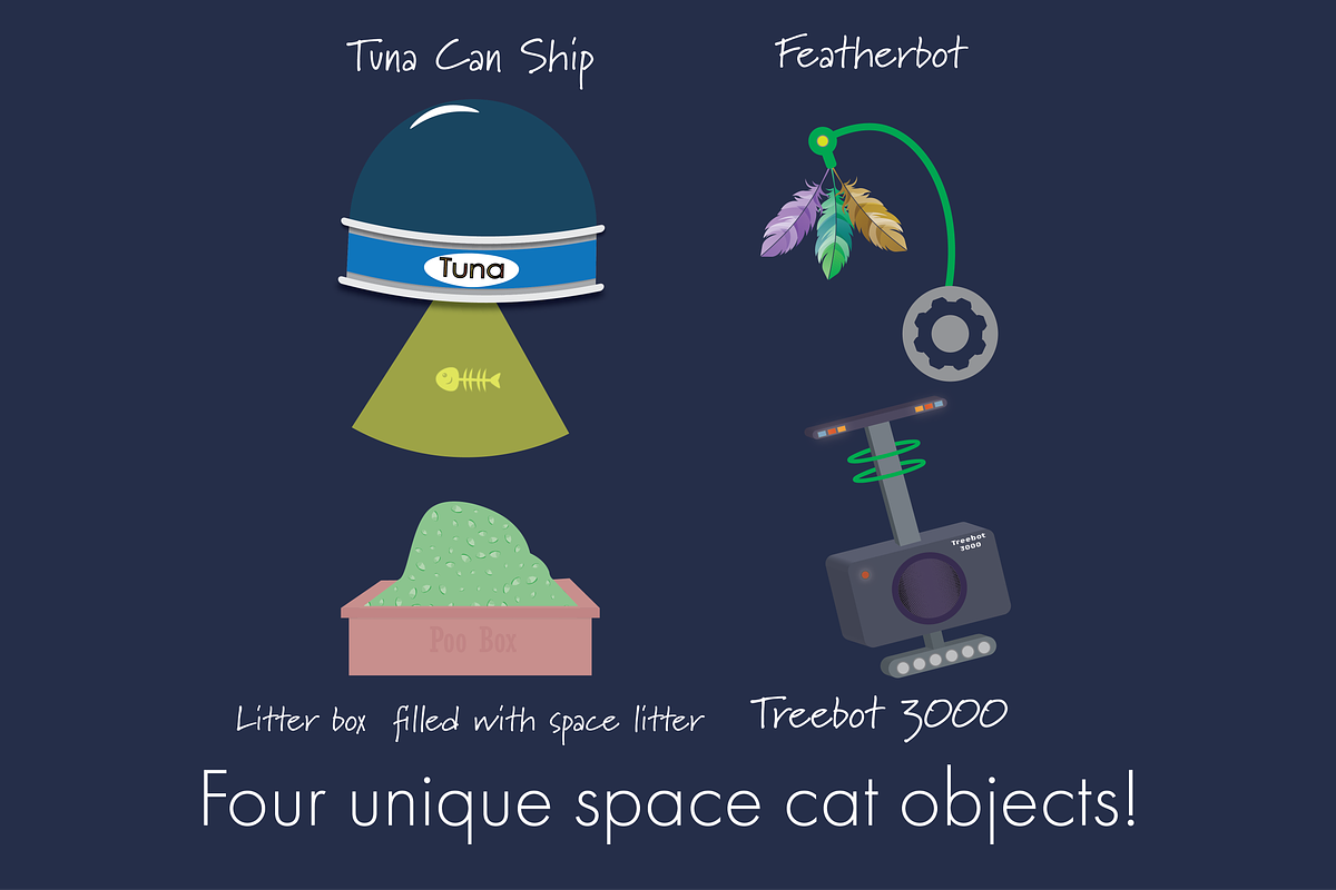 Planet Meow - 40 Alien Cat Elements, an Illustration by Hunt Family Design (Photo 5 of 5)