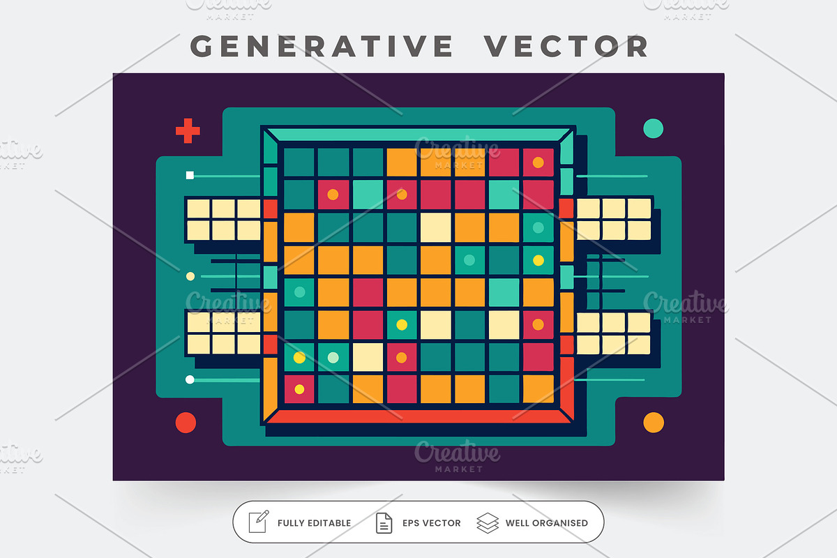 Colorful grid design with customizab, a Graphic by Iftikhar Alam