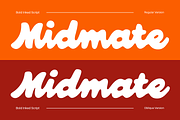 Midmate - Bold Inked Retro Script, a Script Font by Typia Nesia (Thumbnail 2 of 12)