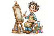 Male Artist Clipart JPG, a Person Illustration by Memories By Lea (Thumbnail 19 of 20)