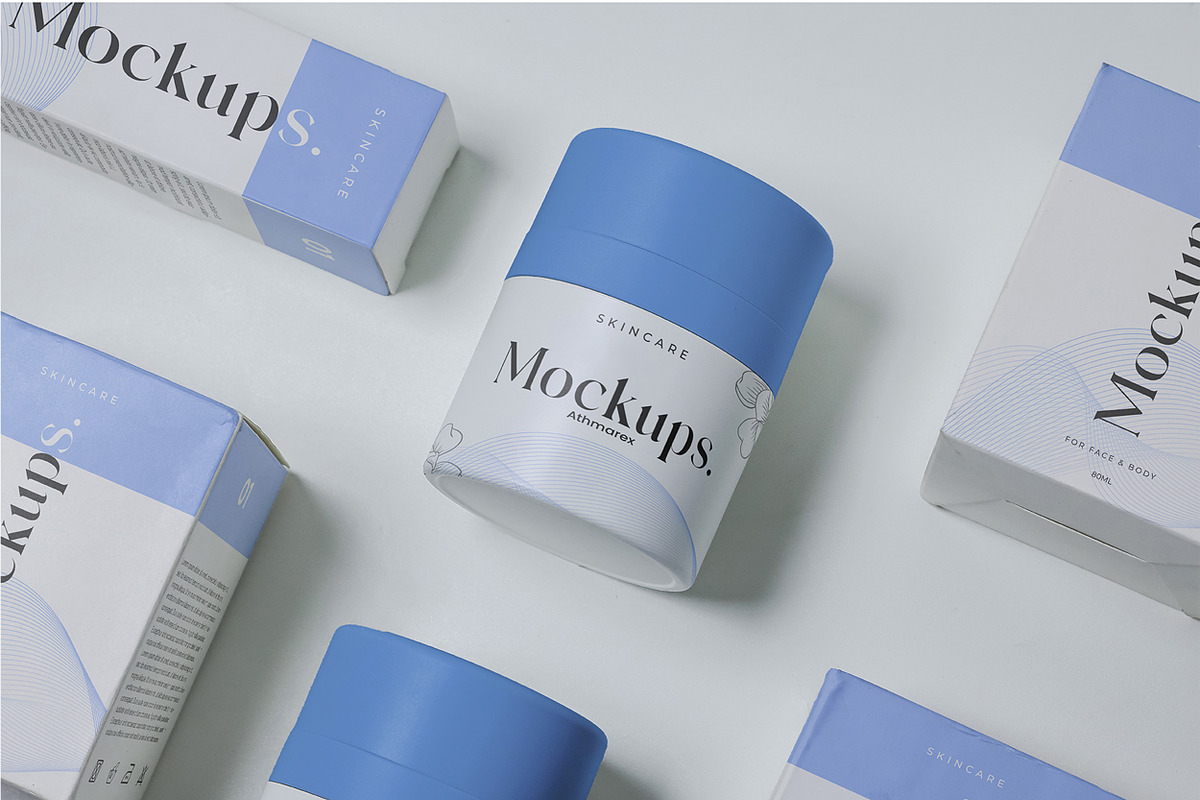 Cosmetic Jar & Box Packaging Mockup, a Packaging Mockup by Assyat (Photo 18 of 22)